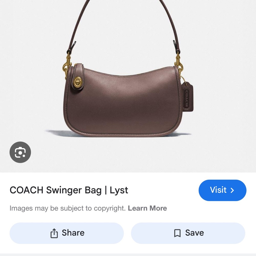 ISO Coach Brown Swinger Bag